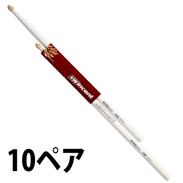 【10ペアセット】Wincent(ウィンセント) / W-5BCW(5B CW Hickory)- ヒッコリー・ドラムスティック -