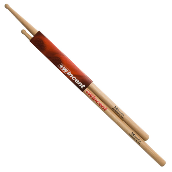 Wincent(ウィンセント) / W-5BRT(5B Hickory RoundTip) - ヒッコリー・ドラムスティック -