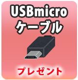 【P】USB microケーブル プレゼント